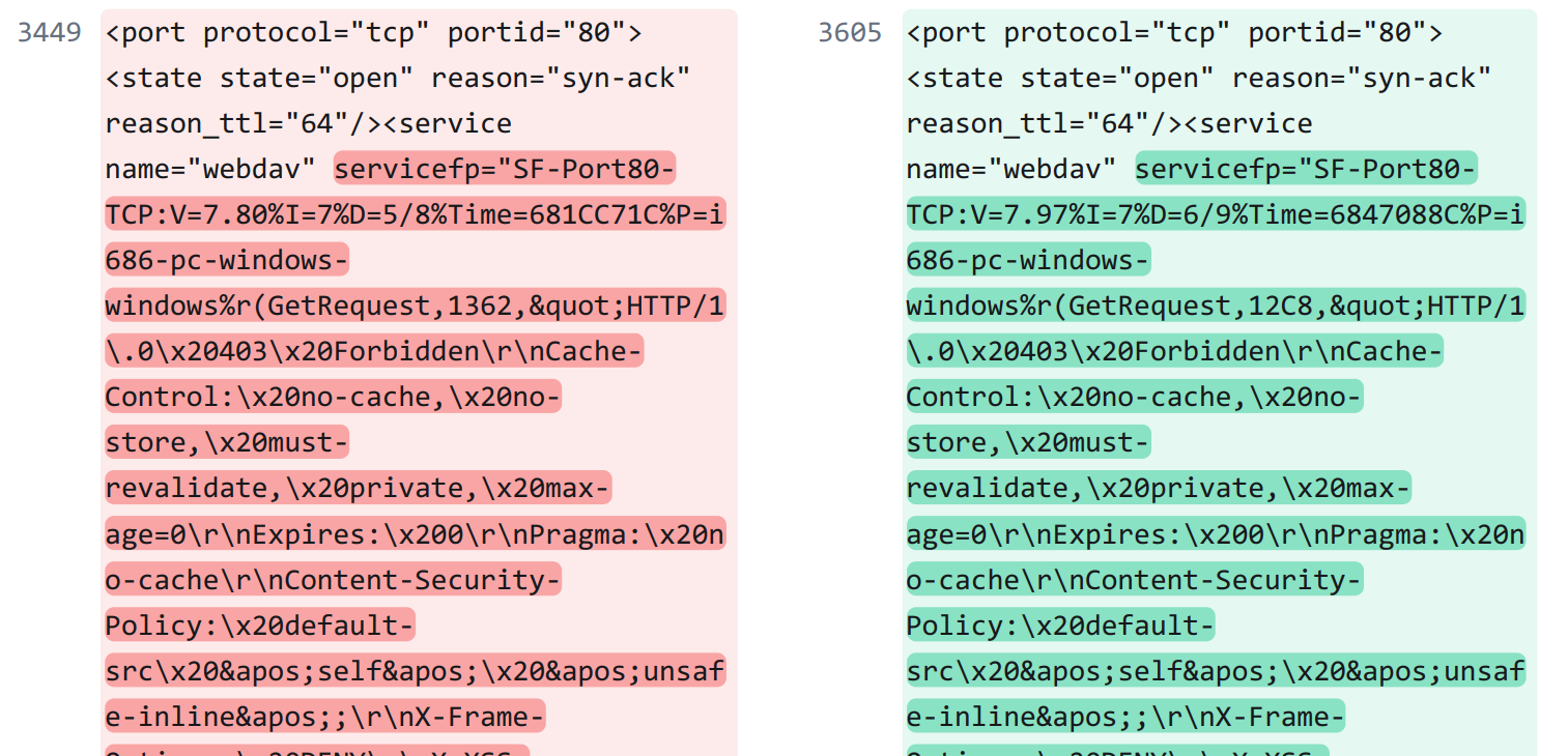 Beginning of Nmap HTTP scraping for Raspberry Pi in versions 7.80 and 7.97.