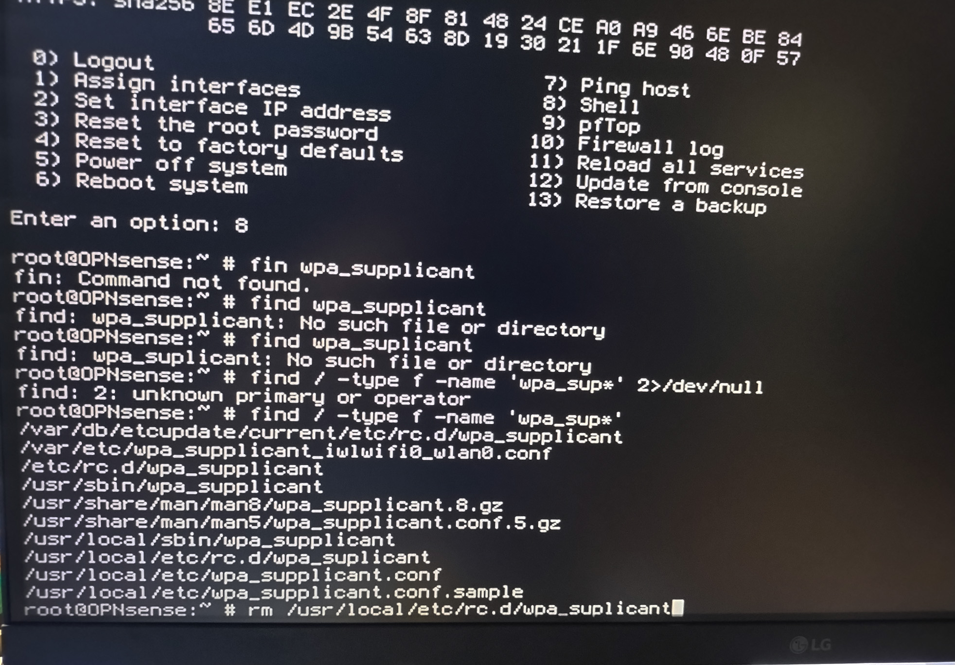 Finding the iwlwifi0_wlan0 configuration file and deleting an unnecessary file.