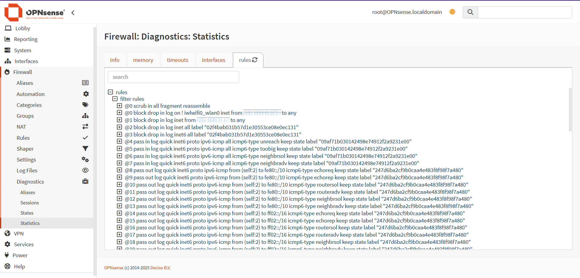 OPNSense rule list containing Rule 2.